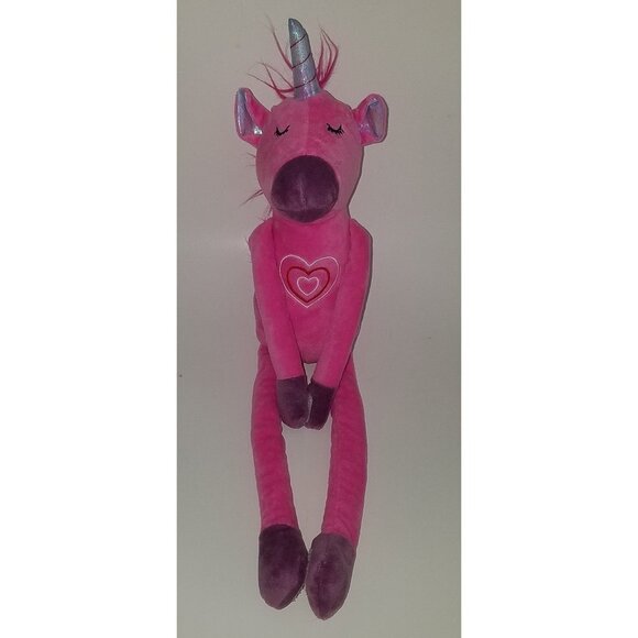 Pink Purple Hanging Unicorn Plush 21" Stuffed Toy - Picture 1 of 8